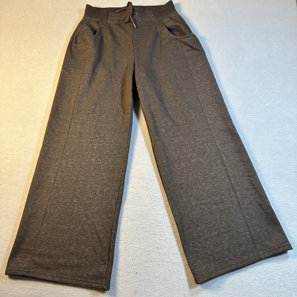 Yogalicious Sweatpants Brown Wide Leg Lounge Casual Pull On Womens Medium